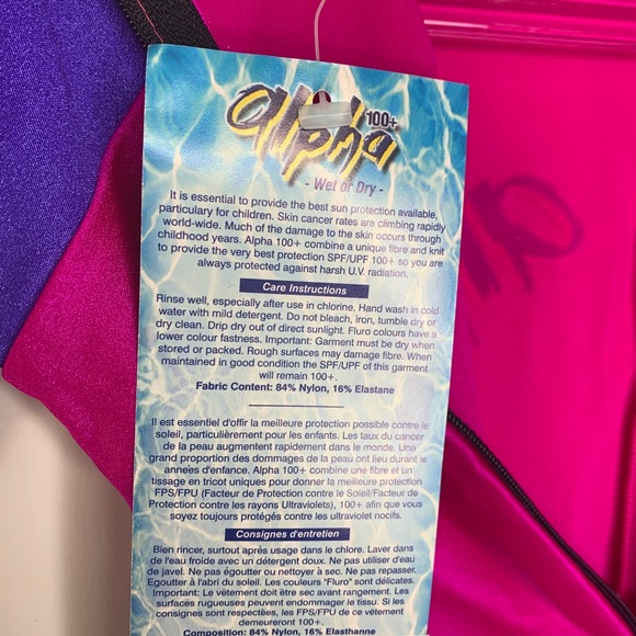 NEW • Kids • Rash Guard One Piece • Sz 8 - Picture 5 of 5